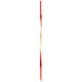 A red and white twisted bamboo skewer with a long handle.