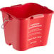 A red San Jamar 3 qt. bucket with white text reading "Sanitizing Kleen-Pail Pro"