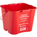 A red San Jamar sanitizing bucket with a handle and the words "Kleen-Pail Pro" in white.
