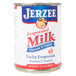 A can of Jerzey's Evaporated Milk with a label.