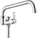 A silver Regency add-on faucet with a 10" swing spout.