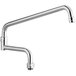 A silver 24" Double-Jointed Swing Spout faucet nozzle.