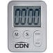 A silver CDN mini digital kitchen timer.