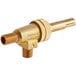 The Avantco main gas valve for griddles with a gold colored handle and nut.