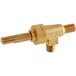 The Avantco Main Gas Valve for Chef Series CAG Ranges and Manual Griddles with a brass pipe and gold metal handle.