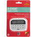 A white CDN digital kitchen timer with 4 channels and a clock in a package.
