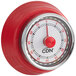 A red and white CDN mechanical kitchen timer.