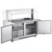 An Avantco stainless steel refrigerated salad bar on a counter.