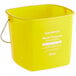 A yellow Noble Products King-Pail bucket with a handle.