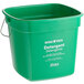 A green Noble Products King-Pail detergent bucket with a handle and white text.