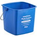 A blue Noble Products King-Pail cleaning bucket with a handle.