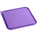A purple square lid for Carlisle square containers.