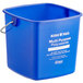 A blue Noble Products King-Pail bucket with a handle.