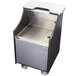 A Perlick stainless steel mobile storage cart with a drainboard.