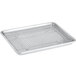 A Choice chrome plated footed wire cooling rack for a quarter size sheet pan.