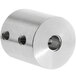 The stainless steel Avantco butter roller shaft bushing with nuts.