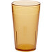 A Choice plastic tumbler with a pebbled texture and brown rim.