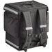 A black ServIt backpack delivery bag with straps and pockets.