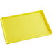 A yellow Choice bakery tray with a handle.