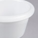 A close-up of a white bowl.