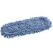 A Rubbermaid blue twisted loop blend dust mop head.