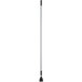 A white and black Rubbermaid fiberglass pole with a black handle.