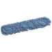 A blue Rubbermaid Twisted Loop Synthetic Dust Mop with a long handle.