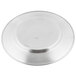 A Vollrath stainless steel plate with a round rim.