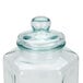 A clear glass lid for a Cal-Mil octagonal glass beverage dispenser.
