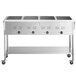 An Avantco stainless steel open well electric steam table with an undershelf.
