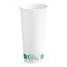 A white EcoChoice paper hot cup with a green logo.