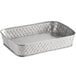 A silver rectangular Tablecraft stainless steel tray with a diamond pattern.