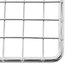 A close up of an 11 3/8" x 14 5/8" metal grid.