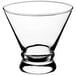 An Acopa stemless martini glass with a clear base.