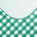 A green and white checkered Choice vinyl table cover with a white border.
