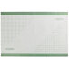 A white and green rectangular silicone mat with a grid pattern.