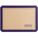 A rectangular Baker's Mark purple silicone baking mat with a purple border.