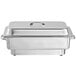 An Acopa stainless steel chafer with a lid.