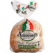 A plastic bag of Amoroso's Rustic Pane Italiano Sliced Sandwich Bread.