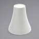 An American Metalcraft white melamine pedestal with a round top.