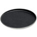 An American Metalcraft speckled black melamine plate with white edges.