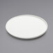 An American Metalcraft white melamine plate with a circular rim.