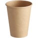 A brown paper Choice hot cup.