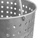 A Vollrath stainless steel boiler/fryer basket with holes.