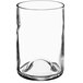 A clear Fortessa wine tumbler with a curved bottom.