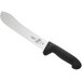 A Mercer Culinary American butcher knife with a black handle.