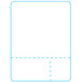 A white rectangular Hobart scale label with blue perforated lines.