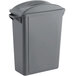A Lavex grey plastic bin with a flat lid.