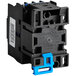 An Avantco contactor and thermal relay with a blue plastic cover and black and blue electrical components.