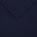 A navy blue rectangular cloth table cover with a hemmed edge.